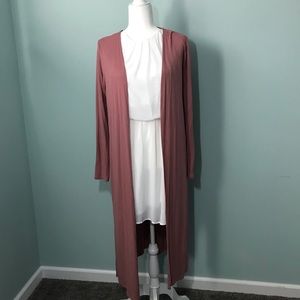 Forever 21 Longline Cardigan Long Sleeve